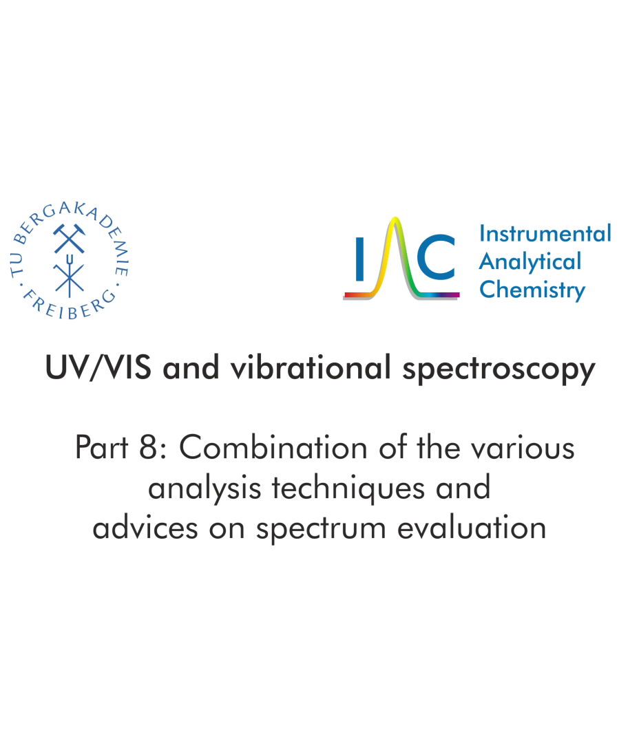 UVVIS/IR/Raman - Part 8: Combination of the various analysis techniques and advices on spectrum evaluation