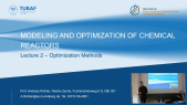 thumbnail of medium Lecture 02 - Modeling and Optimization of Chemical Reactors