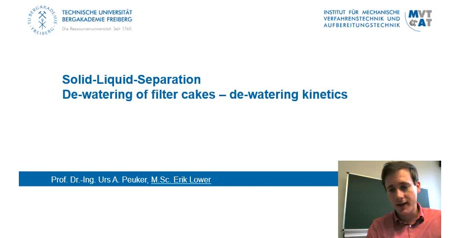 Solid-Liquid-Separation: B3 De-watering of filter cakes - de-watering kinetics