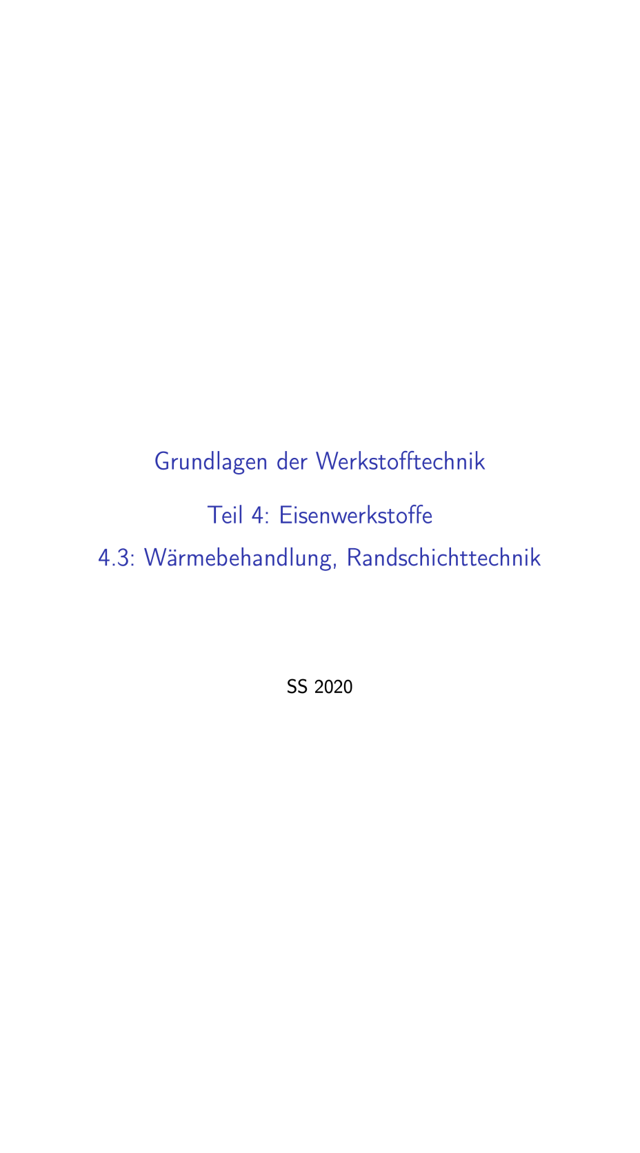 Teil 4.3 - Grundlagen der Werkstofftechnik