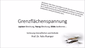 thumbnail of medium 1. Vorlesung Grenzflächen und Kolloide