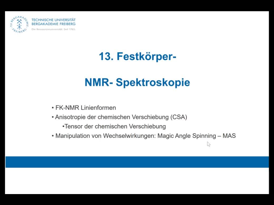 FK-NMR Teil 2 CSA&MAS
