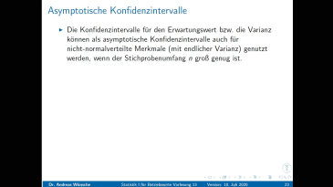 thumbnail of medium Statistik 1: Vorlesung 13 Clip 4 Konfidenzintervall für p