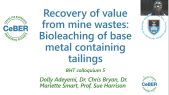 thumbnail of medium Recovery of value from mine wastes: Bioleaching of base metal containing tailings