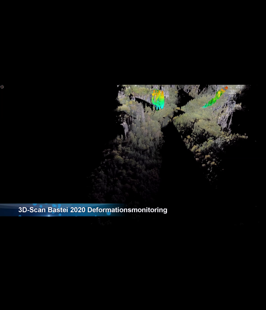 3D Scan Deformationsmonitoring Bastei 2020