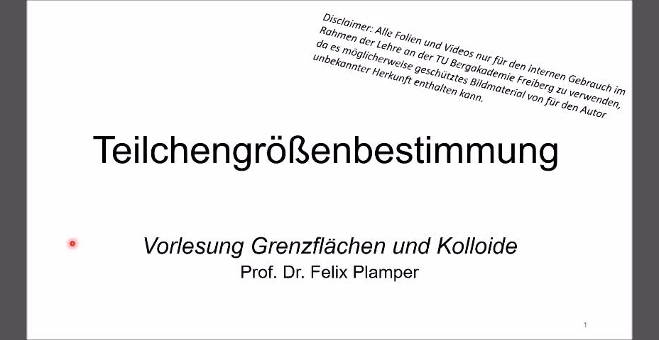 11. Vorlesung Grenzflächen und Kolloide