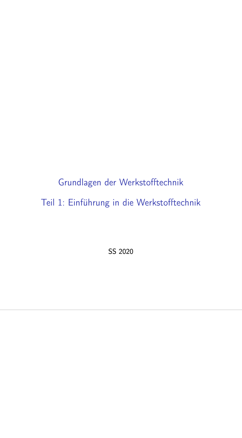 1- Grundlagen der Werkstofftechnik