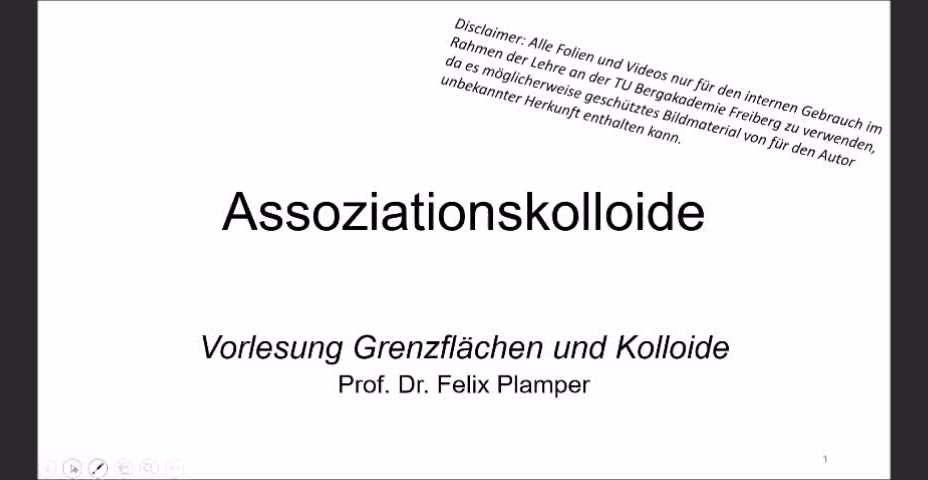 6. Vorlesung Grenzflächen und Kolloide Assoziationskolloide