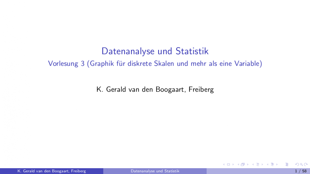 DS20.03 Vorlesung 3 Datenanalyse und Statistik, Graphiken für diskrete und gemischte Skalen