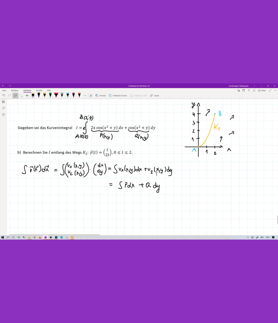 Mathe-Mediathek  : Kurvenintegral 2. Art (Teil2)