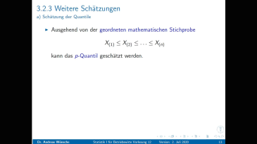 thumbnail of medium Statistik 1: Vorlesung 12 Clip 3 Weitere Schätzungen