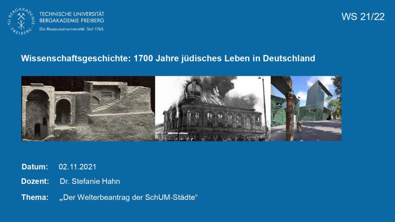 2. Vorlesung "1700 Jahre jüdisches Leben in Deutschland"