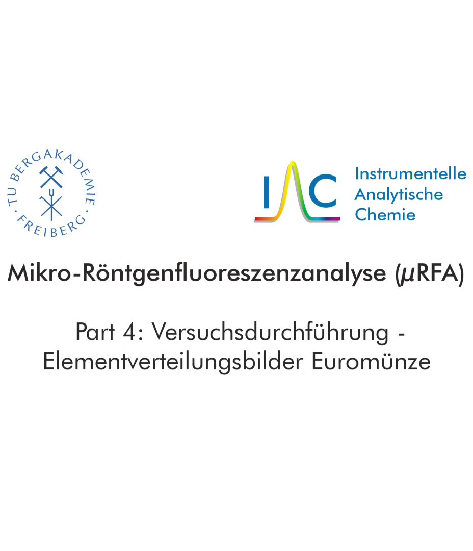 RFA - Part 4: Versuchsdurchführung  Elementverteilungsbilder Euromünze