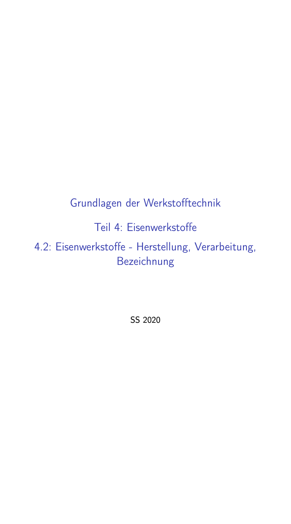 Teil 4.2 - Grundlagen der Werkstofftechnik