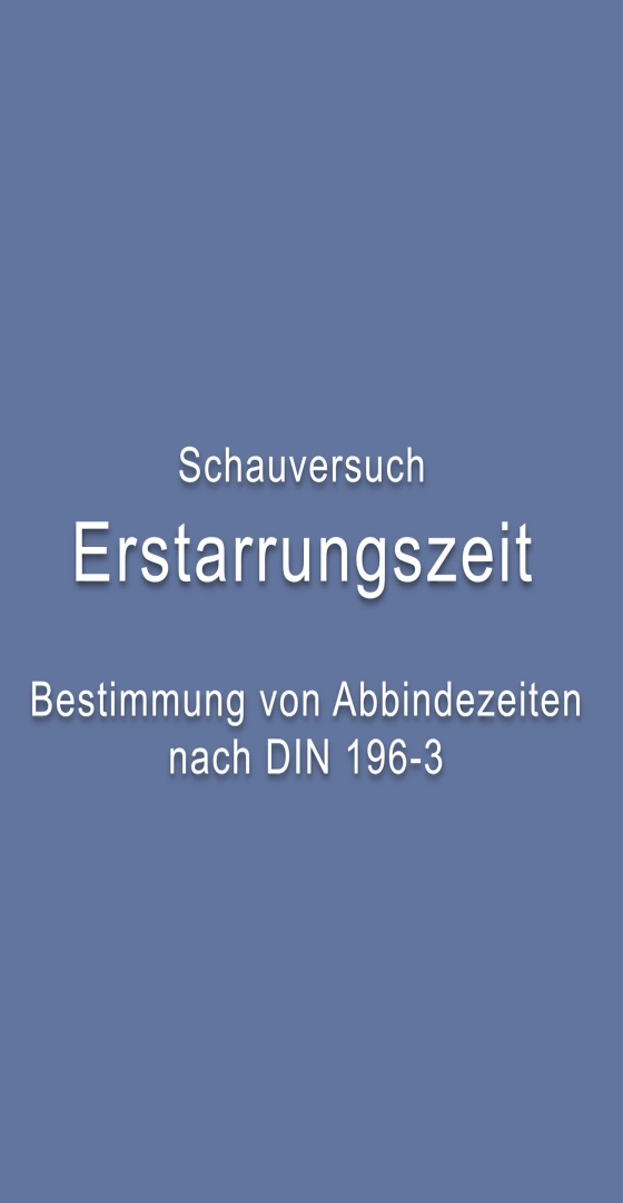 Schauversuch 2 - Bestimmung der Erstarrungszeit