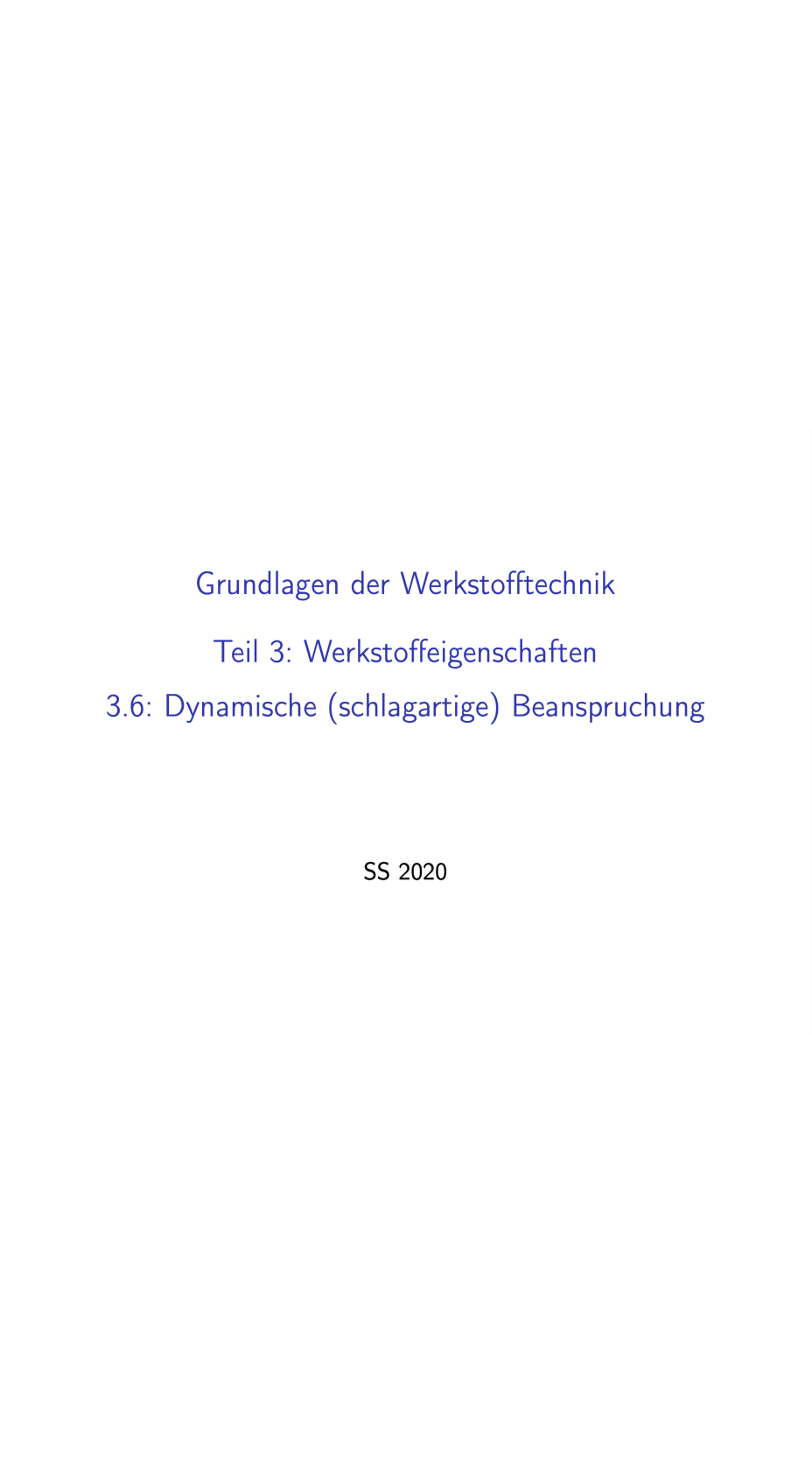 3.6 - Grundlagen der Werkstofftechnik