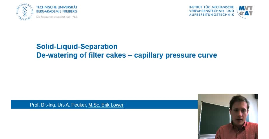 Solid-Liquid-Separation: B2 De-watering of filter cakes - capillary pressure curve