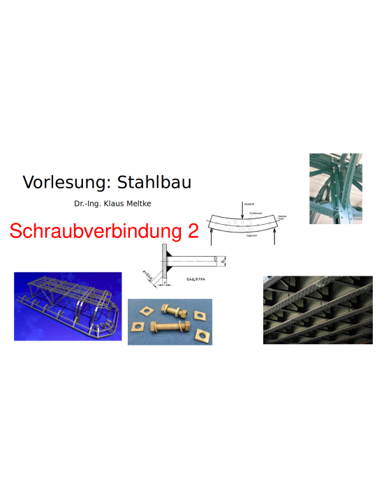 Stahlbau. Schraubverbindung, Teil 2