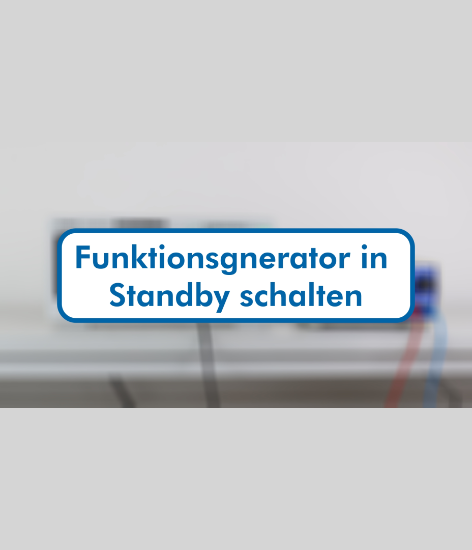 E3 - Funktionsgenerator in Standby schalten