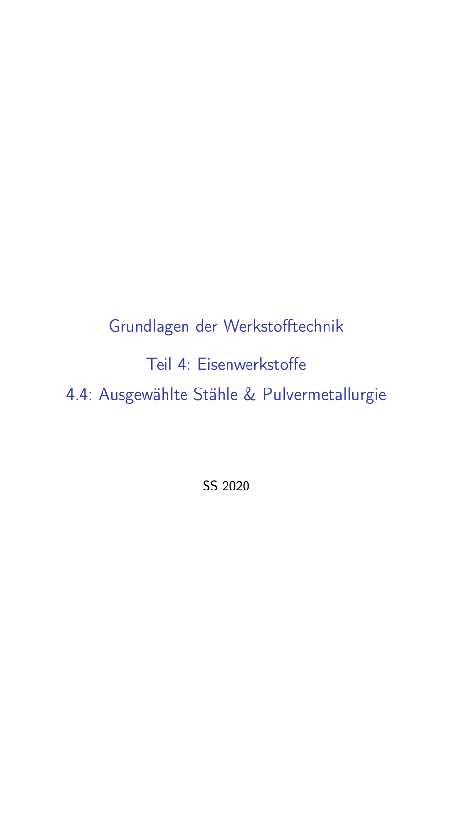 Teil 4.4 - Grundlagen der Werkstofftechnik