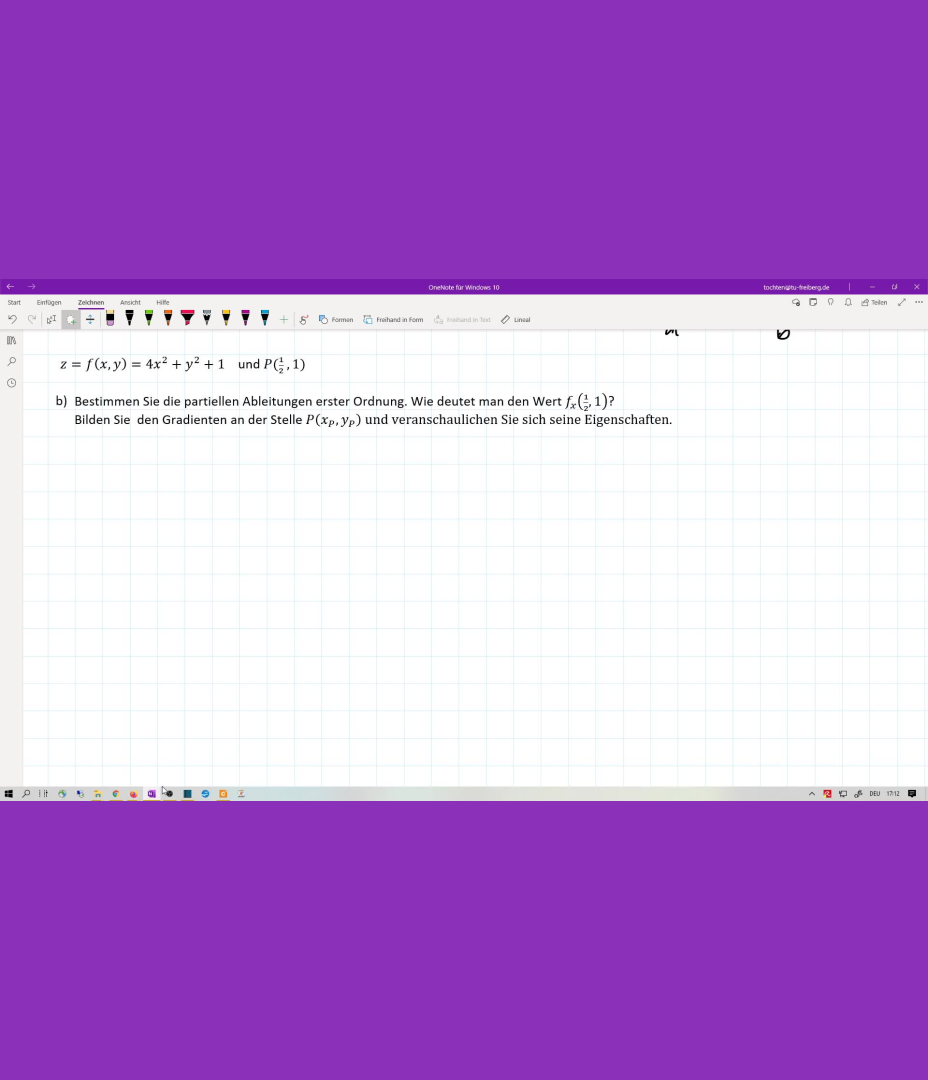 Mathe-Mediathek  : partielle Ableitung, Gradient von f(x,y)