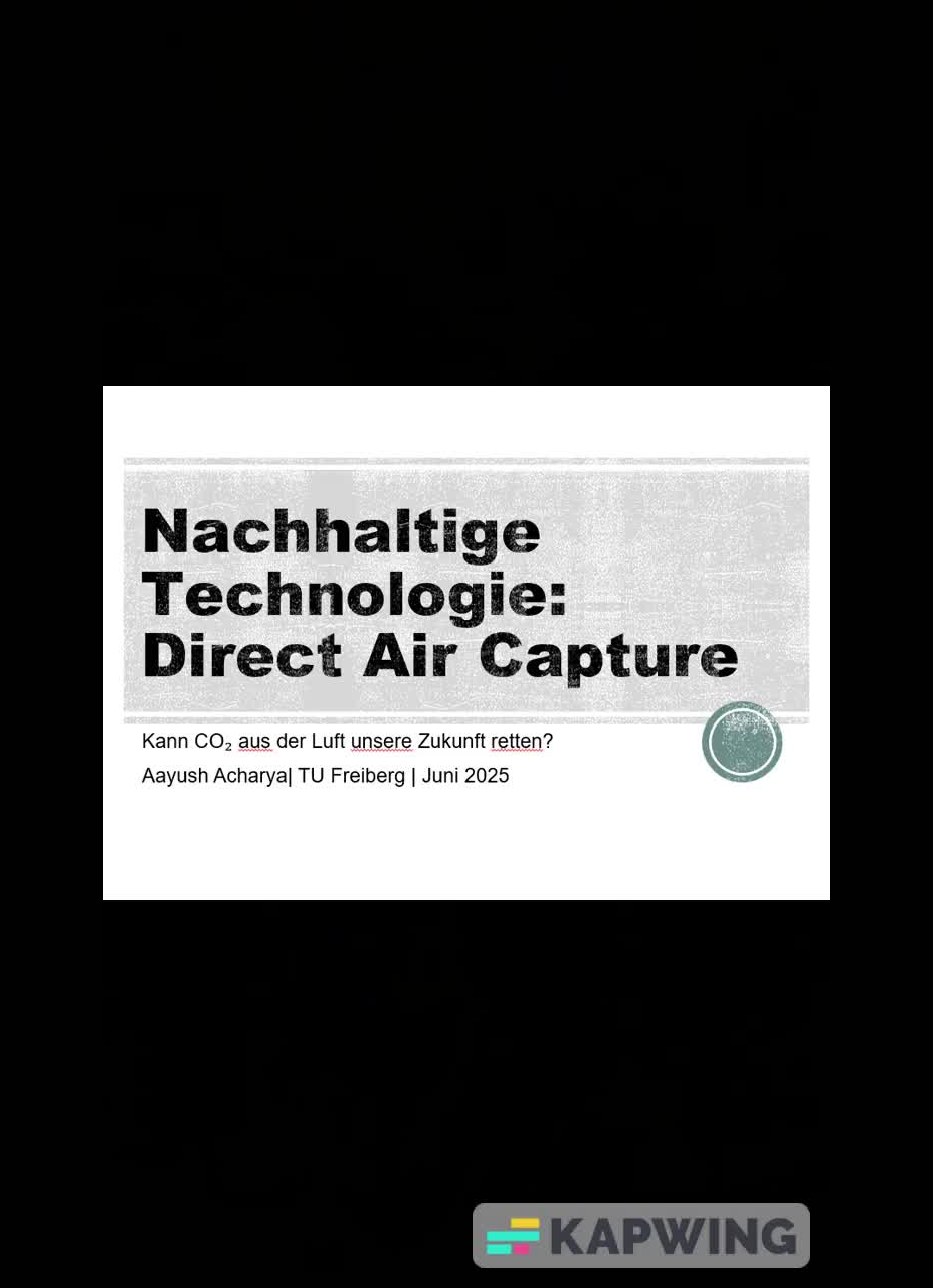 Nachhaltige Technologie: Direkt Air Capture