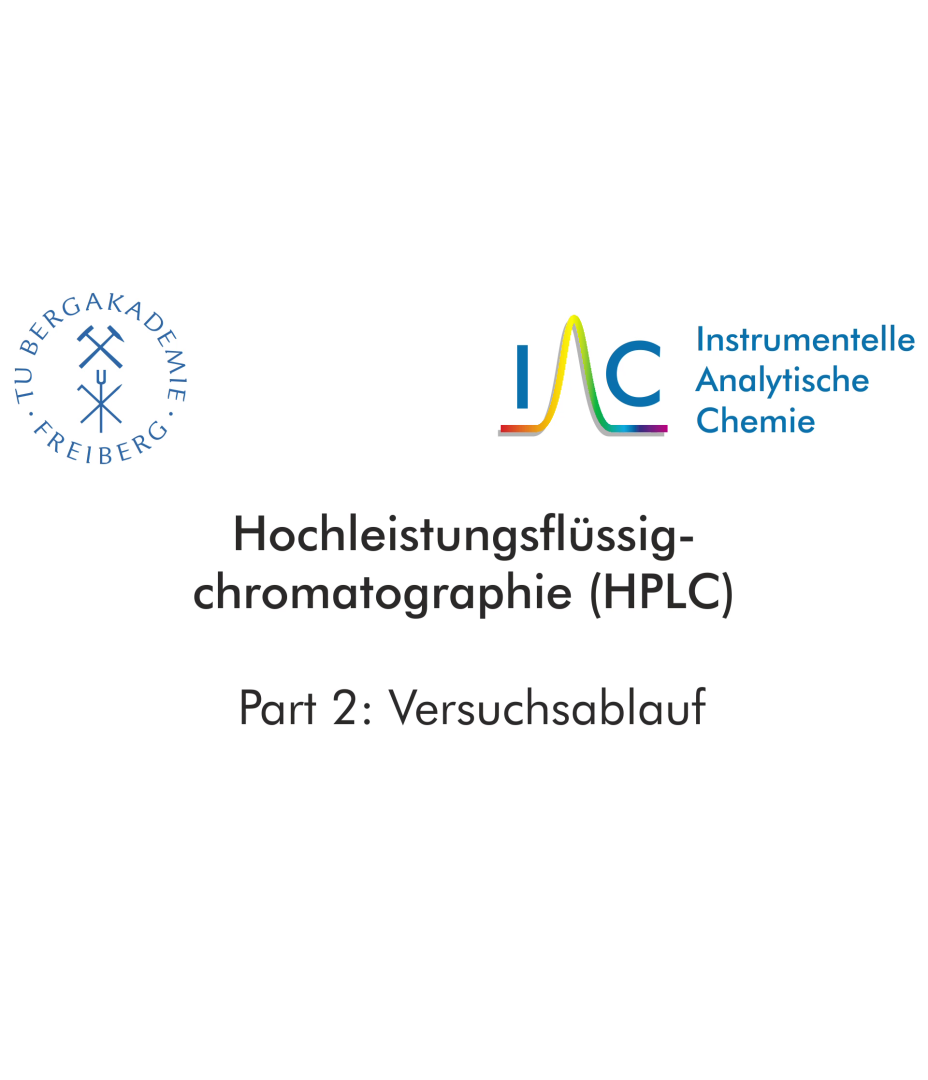 HPLC - Part 2: Versuchsablauf