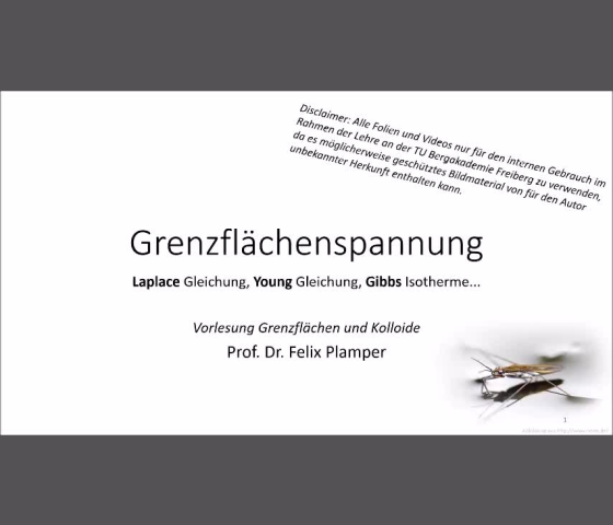 1. Vorlesung Grenzflächen und Kolloide