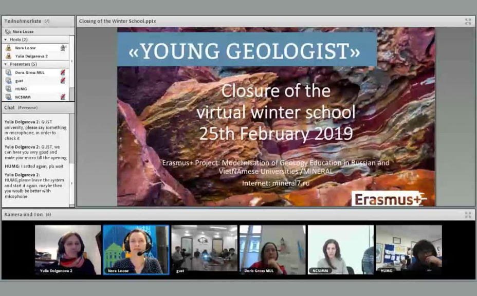 Virtual Winter School Young Geologists Closure 2019