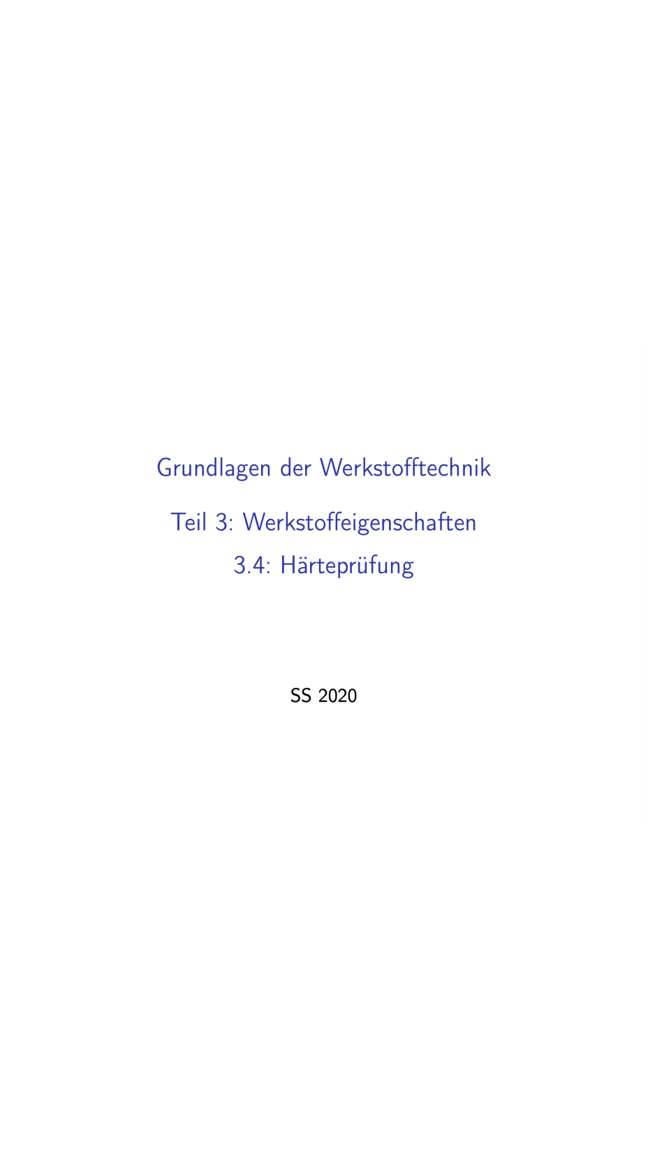 3.4 - Grundlagen der Werkstofftechnik