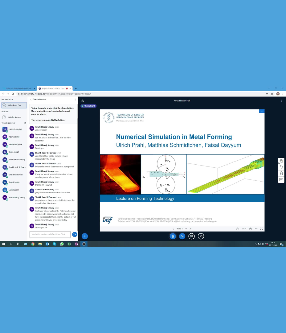 Lecture Numerical Simulation in Metal Forming 26.11.20