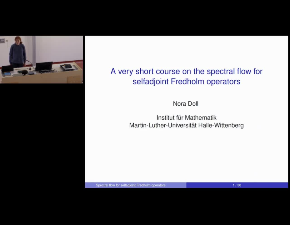 Lecture 3 Spectral flow for selfadjoint Fredholm operators