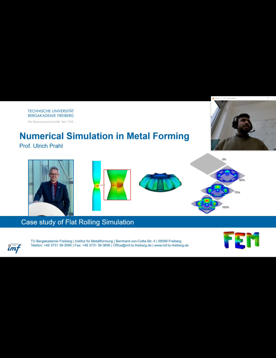 Case study of Flat Rolling Simulation