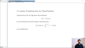 thumbnail of medium Regelungssysteme Übung: 14. Laplace-Transformation der Sinus-Funktion