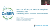 thumbnail of medium Resource efficiency in metal recovery from diverse sources: Considering process conditions and waste streams