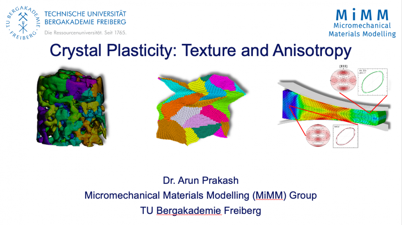 Crystal Plasticity - Polycrystal plasticity and homogenisation