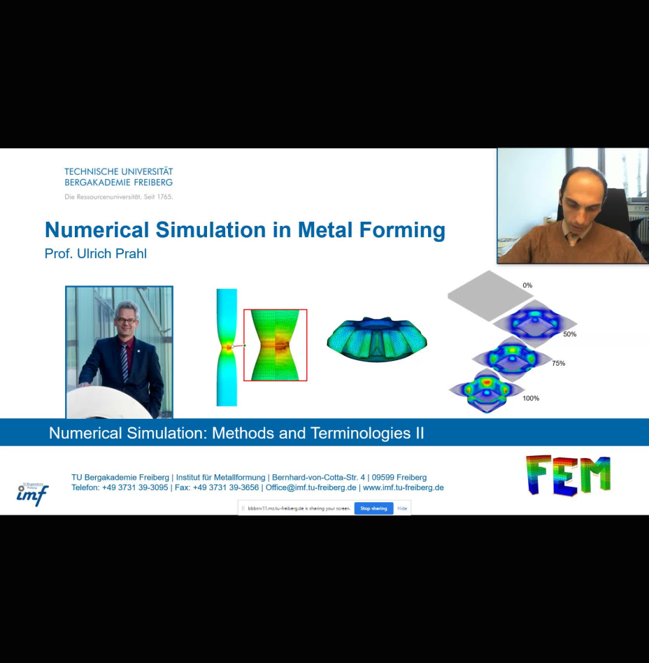 Numerical Simulation in Metal Forming / 2021-11-11 (Lecture 4-Methods and Terminologies II)