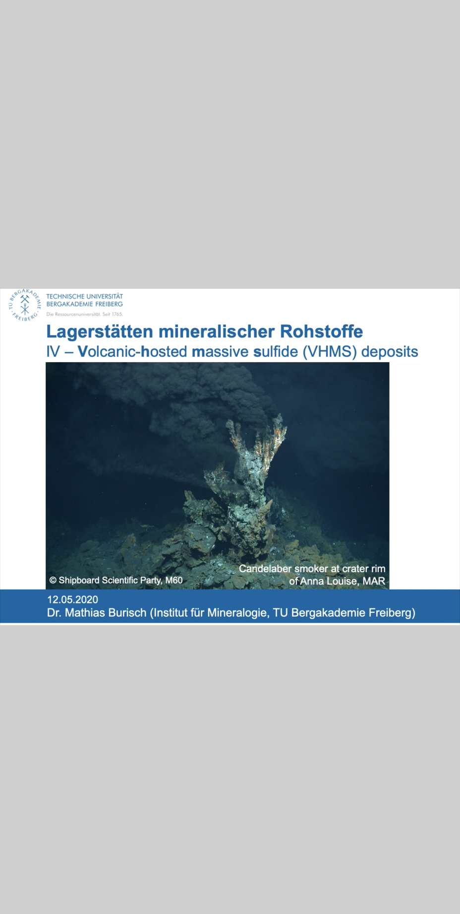 ELfmR -Einführung in die Lagerstätten fester mineralischer Rohstoffe