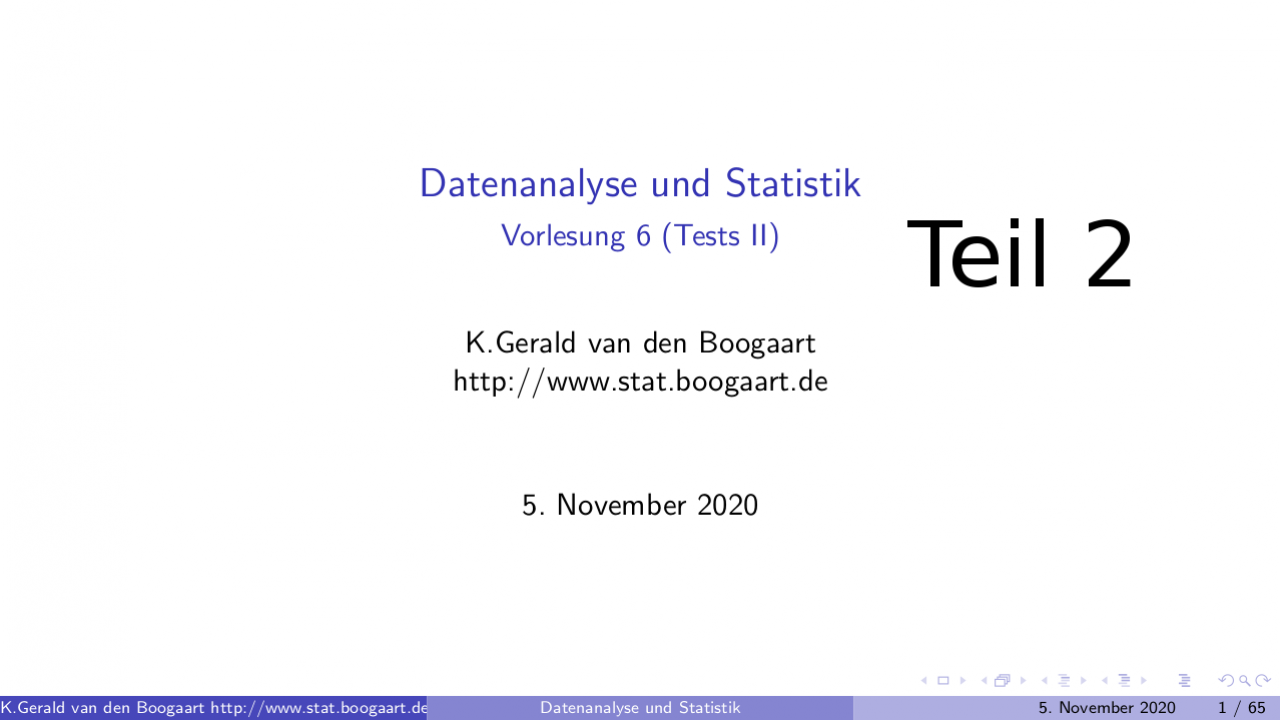 DS20.06b Vorlesung 6 (Teil 2): Statistische Tests (Zwei-Stichproben und Mehrstrichproben-Tests)