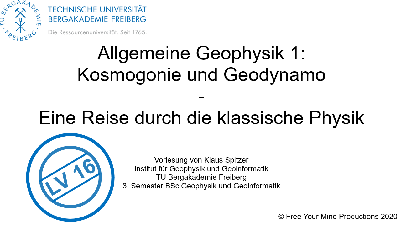 Allgemeine Geophysik 1 - LV 16