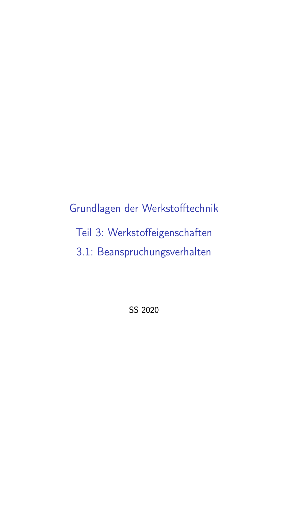 3.1 - Grundlagen der Werkstofftechnik